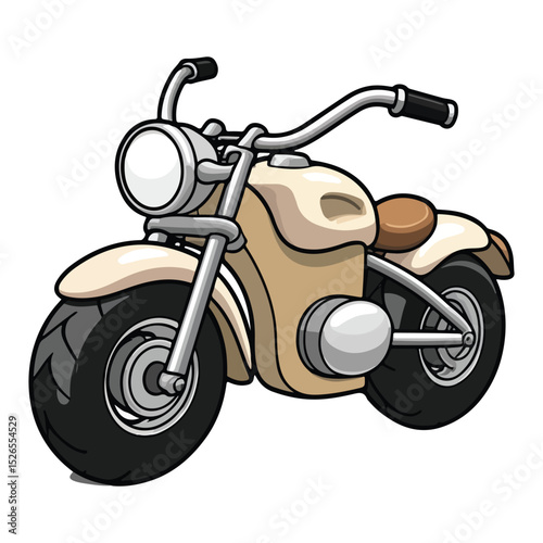 Cartoon Inspired Motorbikes in Bright Vector Icons