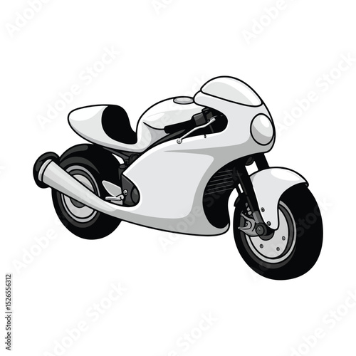 Mini Motorbike Icons in Soft Cartoon Design Set