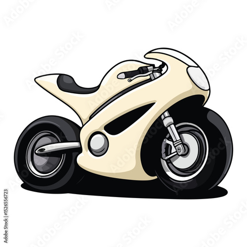 Chibi Motorbike Vector Icons for Children Learning Apps