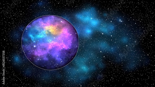 Wallpaper Mural Cosmic Planet Vibrant Nebulae and Starry Night Sky Torontodigital.ca