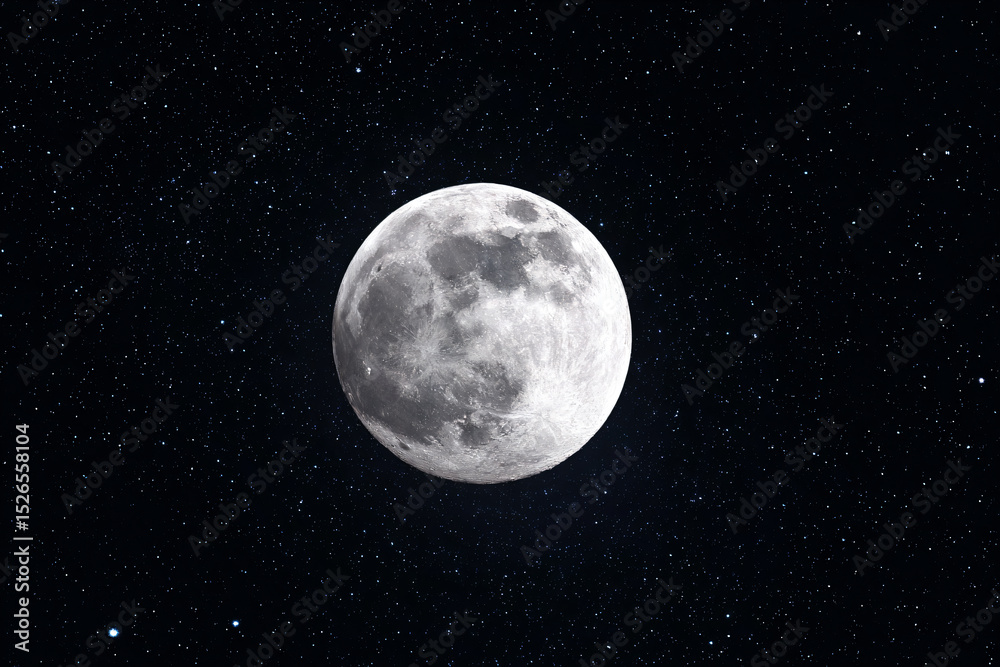 Fototapeta premium a full moon is seen in the sky