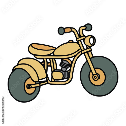 Little Motorcycles for Kids in Cute Style Icons