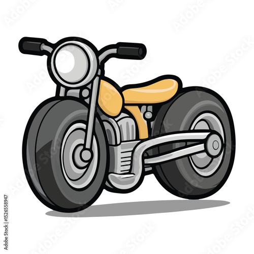 Friendly Motorcycle Icons in Soft Vector Illustration