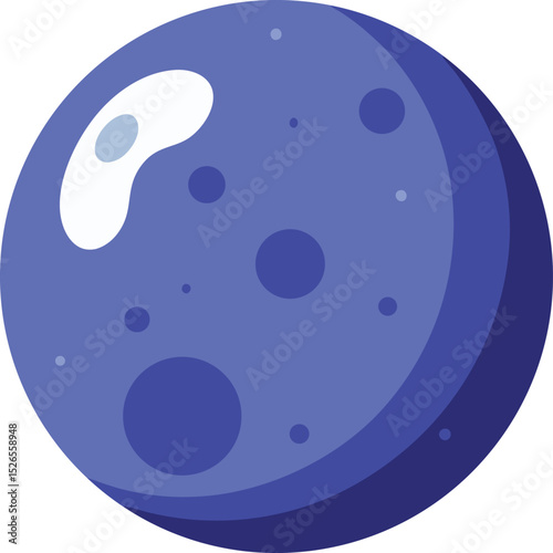 full moon icon clipart vector on transparent background
