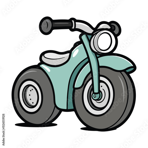 Happy Cartoon Motorcycles in Playful Color Icon Set