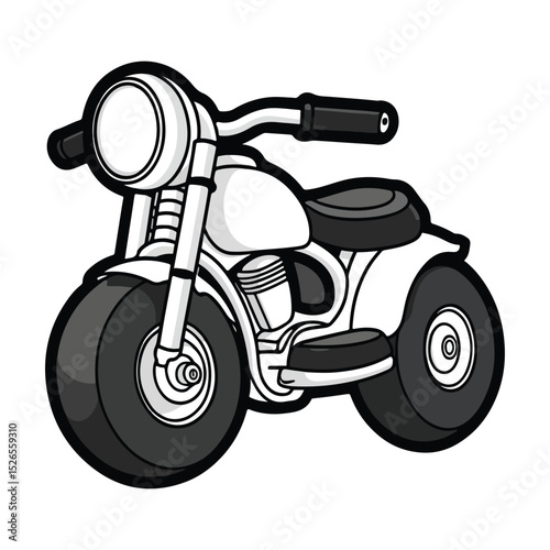 Cute and Colorful Motorcycle Vector Icon Collection