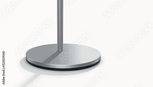 Minimalist cable stand showcasing polished design on white background, commercial appeal