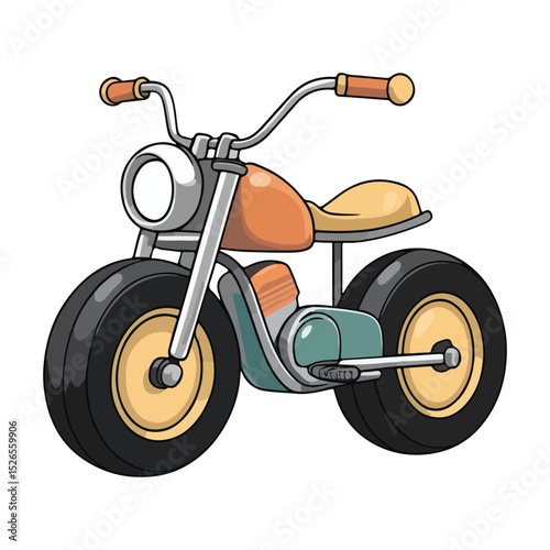Adorable Motorbike Icon Collection for Kids Design Use