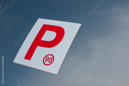 P plate, the red one