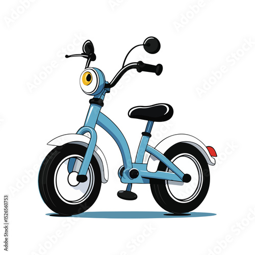 Cute Cartoon Motorbike Icon Set for Kids Design

