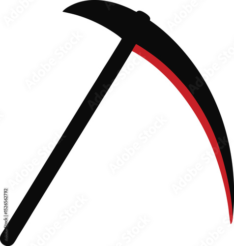 scythe icon clipart vector on transparent background	
