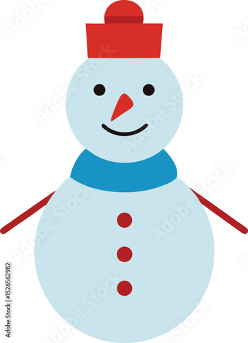 snowman icon clipart vector on transparent background	
