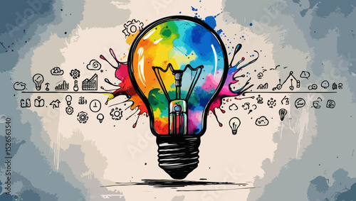 Bright idea and creative thinking
