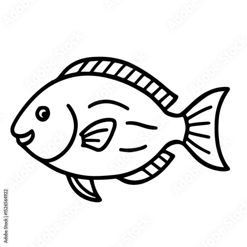 parrot fish vector realistic line icon on white background
Vector line icon animal, wildlife