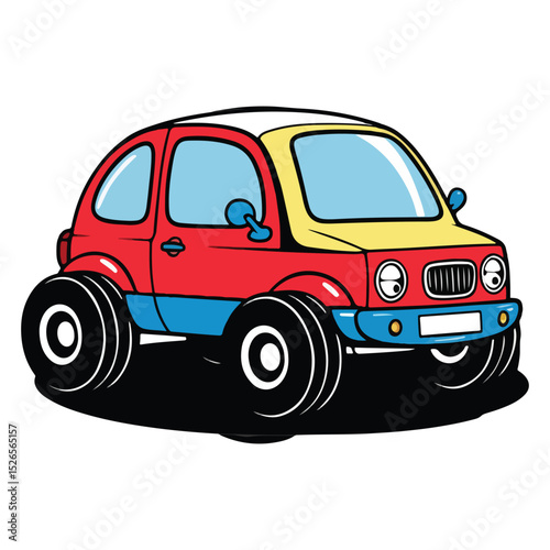 Cartoon Cars for Little Kids Fun Vector Set