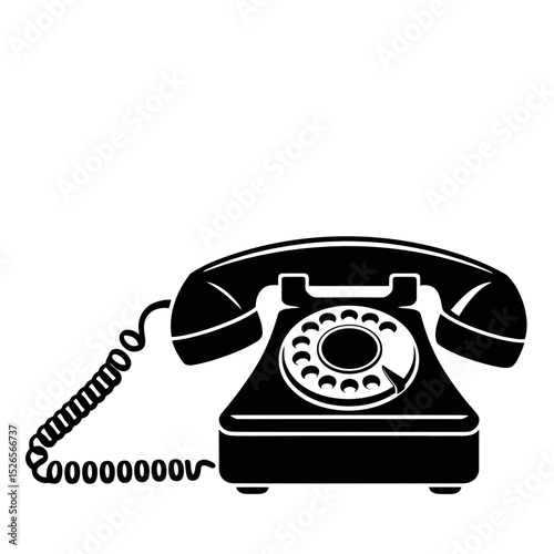 A classic rotary dial telephone