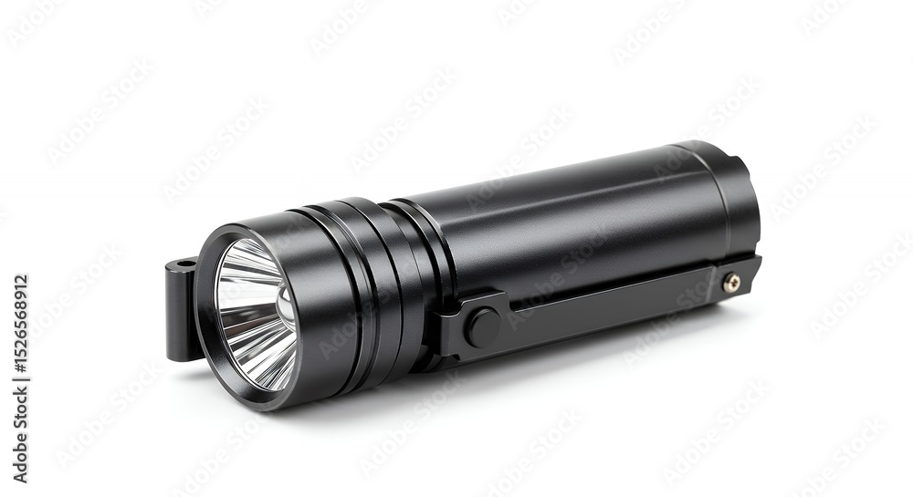 Black flashlight product shot Black flashlight product shot