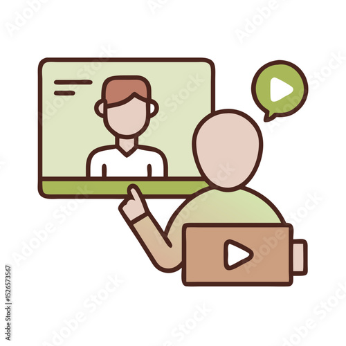 Lecturer Giving Virtual Class