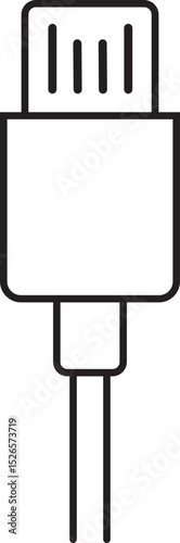 USB cable connector icon. USB type lightning and micro usb phone charger vector isolated transparent background. Plug adapter symbol. Electronic device connector. Smartphone charger sign.