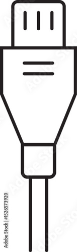 USB cable connector icon. USB type lightning and micro usb phone charger vector isolated transparent background. Plug adapter symbol. Electronic device connector. Smartphone charger sign.
