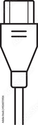 USB cable connector icon. USB type lightning and micro usb phone charger vector isolated transparent background. Plug adapter symbol. Electronic device connector. Smartphone charger sign.