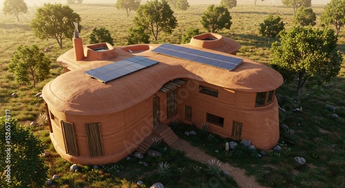 Earth home integrates seamlessly with natural landscape