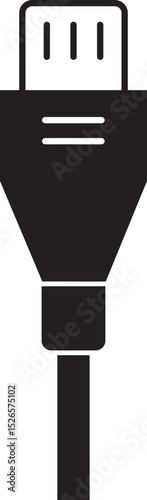 USB cable connector icon. USB type lightning and micro usb phone charger vector isolated transparent background. Plug adapter symbol. Electronic device connector. Smartphone charger sign.