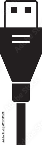USB cable connector icon. USB type lightning and micro usb phone charger vector isolated transparent background. Plug adapter symbol. Electronic device connector. Smartphone charger sign.