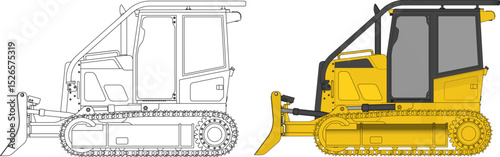 Dozer is a type of heavy equipment used for construction. Dozers are used to push, dig or pull materials such as sand, soil, rocks and others.