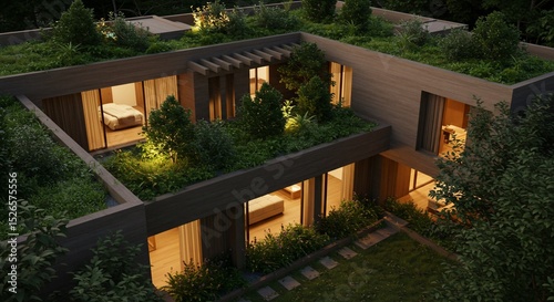 Green roof home sanctuary with garden views
