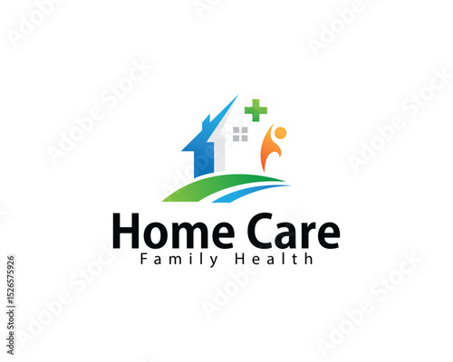 home care logo creative design concept health people foundation