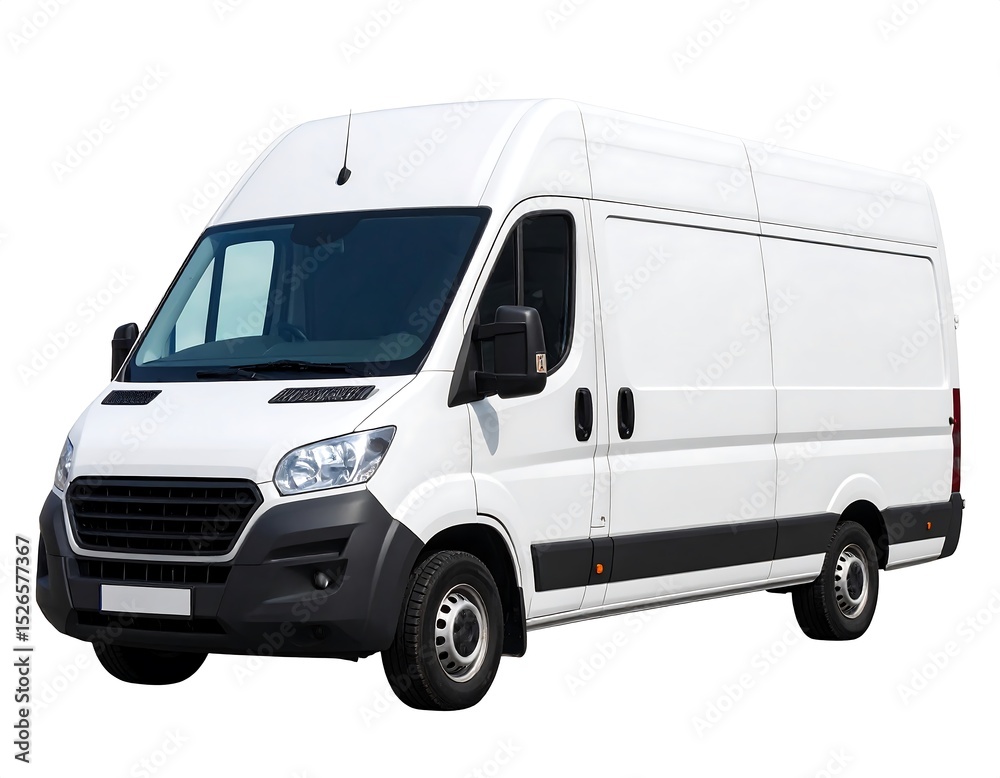 Naklejka premium White delivery van
