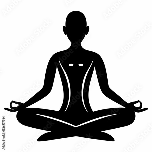 Padmasana yoga vector art