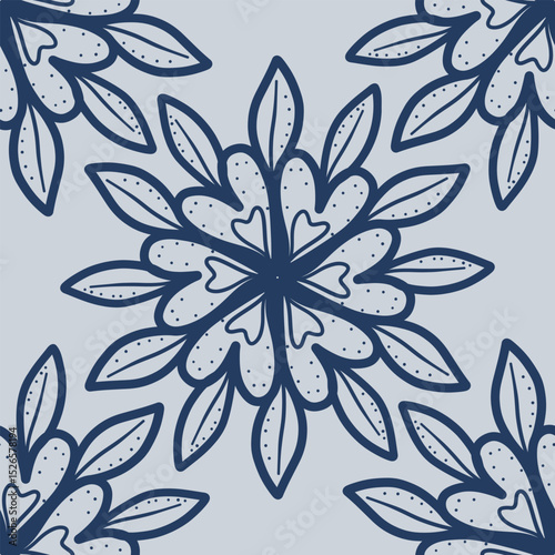 250611 blue tone line scribble seamless background, seamless floral scribble pattern background, motifs floral hand drawn, scribble style, design for seamless floral pattern, printing,