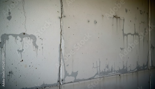 a soft focus, atmospheric scene of a dingy wall with minimal detailing.