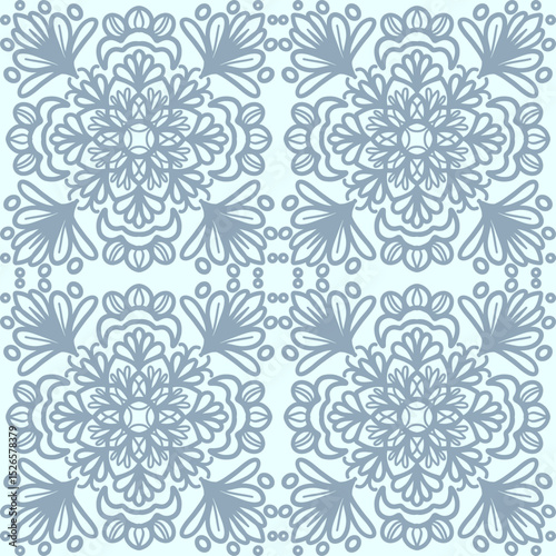 250613 blue line scribble seamless background, seamless floral scribble pattern background, motifs floral hand drawn, scribble style,  design for seamless floral pattern, printing, wrap