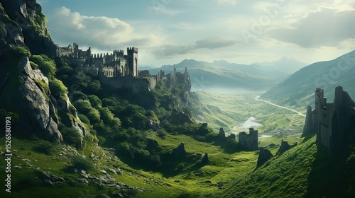 old castle in the mountains