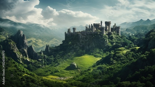 old castle in the mountains