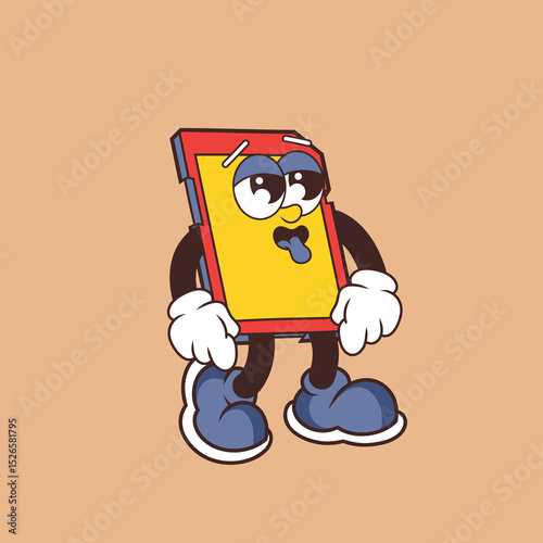 Retro character design from tired cute memory