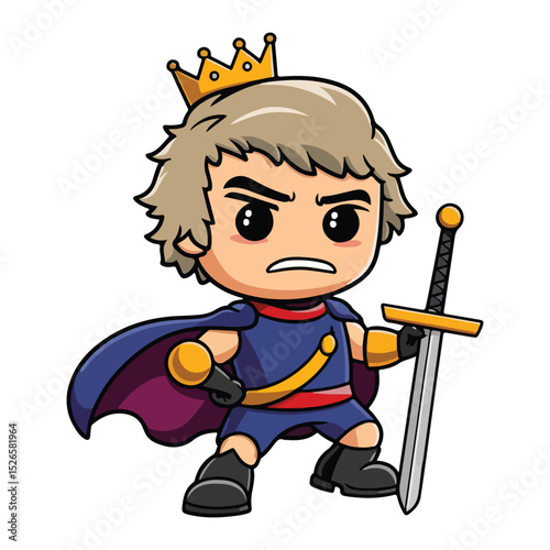 Regal Prince in Chibi Look with Fancy Outfit
