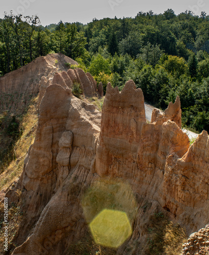 Sand Pyramids located near the city of Foča in Bosnia and Herzegovina. The Sand Pyramids are a fascinating natural phenomenon.