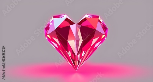 diamond on pink background