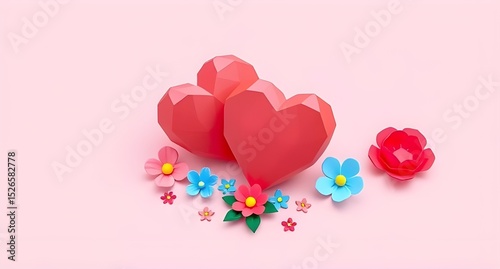 pink tulips in a heart