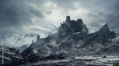 old castle in the mountains