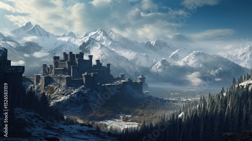 old castle in the mountains