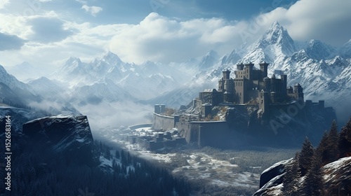 old castle in the mountains