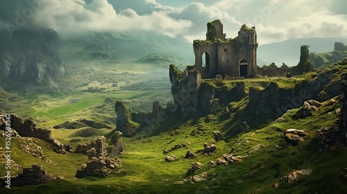 old castle in the mountains