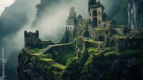 old castle in the mountains