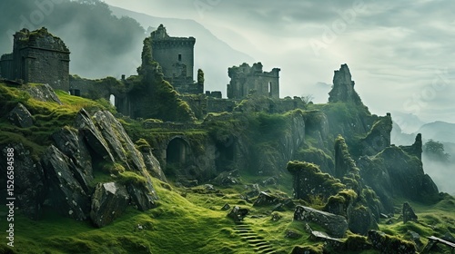old castle in the mountains