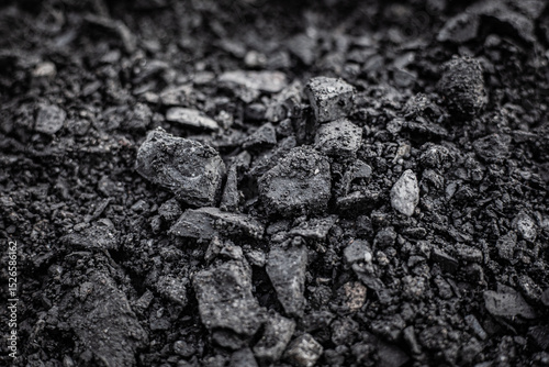 Black coal. Natural coal as background. Energy industry. Can be used as fuel for coal industry.